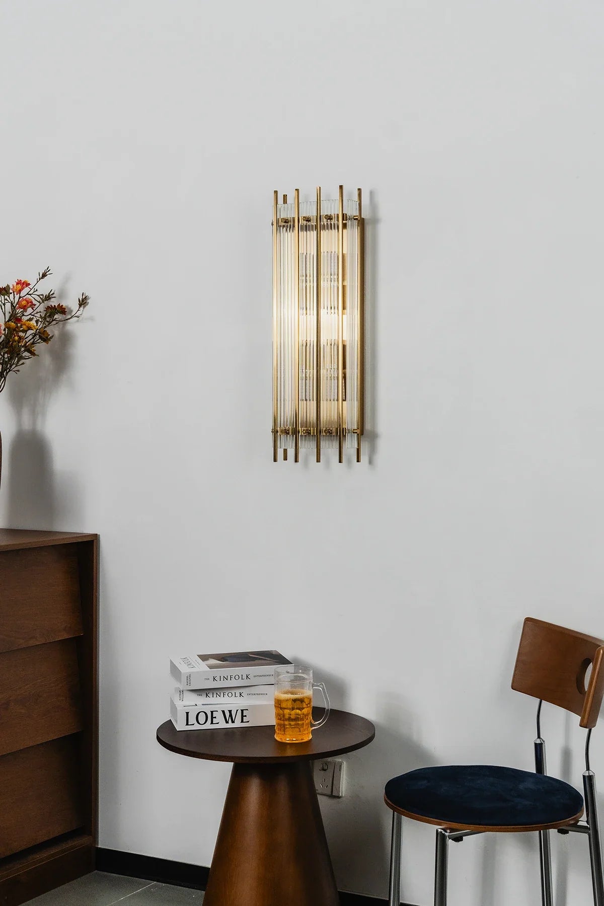 Fluted Glass Rod Wall Sconce – Glass detail 20