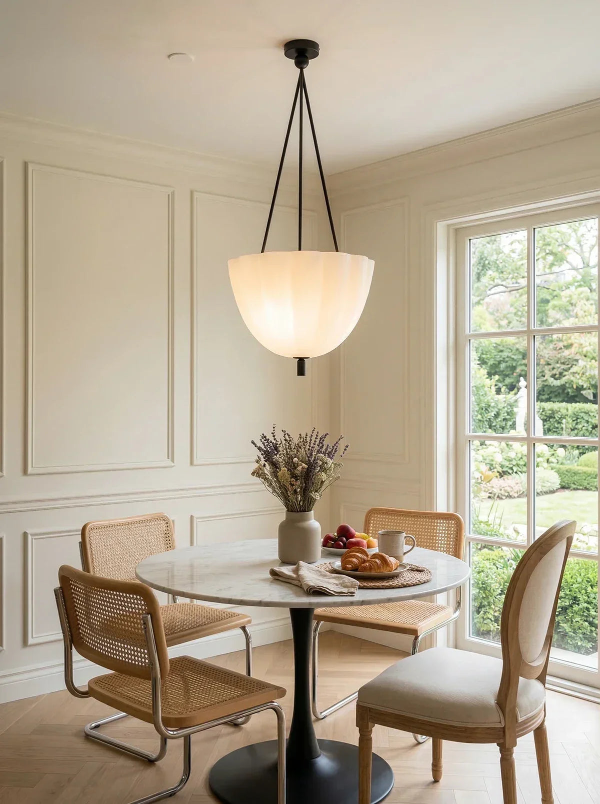 Fluted Glass Volare Scalloped Pendant Lamp – Glass detail 11