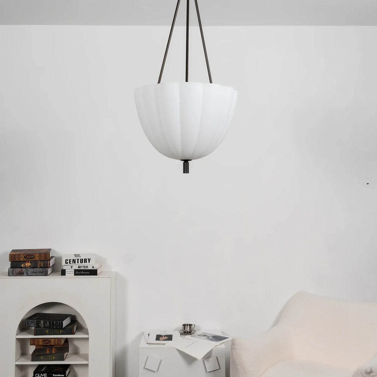 Fluted Glass Volare Scalloped Pendant Lamp – Glass detail 8