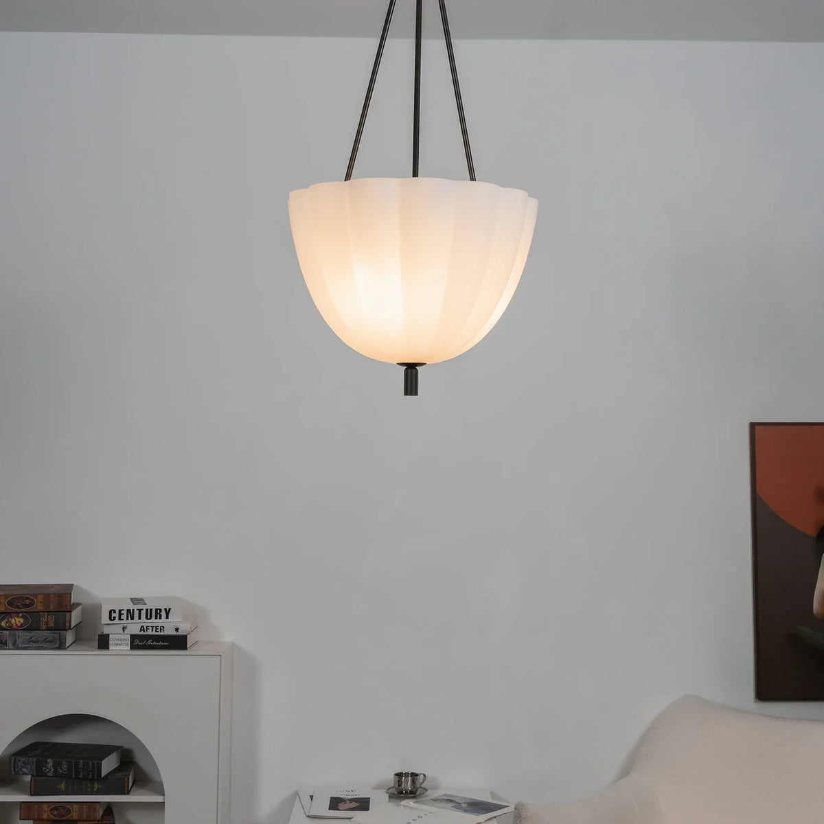 Fluted Glass Volare Scalloped Pendant Lamp – Glass detail 7