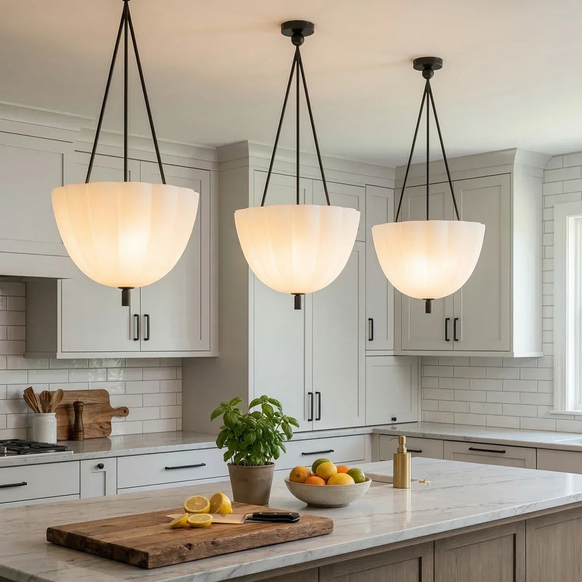 Fluted Glass Volare Scalloped Pendant Lamp – Glass detail 10