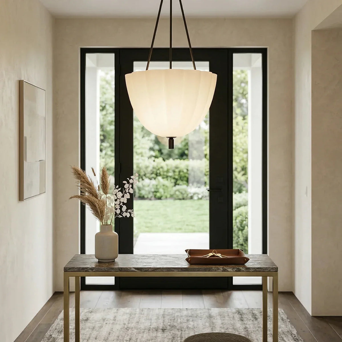 Fluted Glass Volare Scalloped Pendant Lamp – Glass detail 5