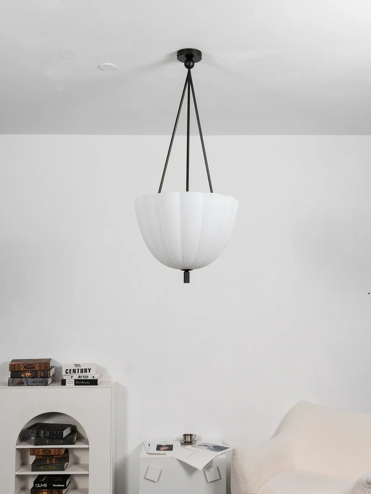 Fluted Glass Volare Scalloped Pendant Lamp – Glass detail 12