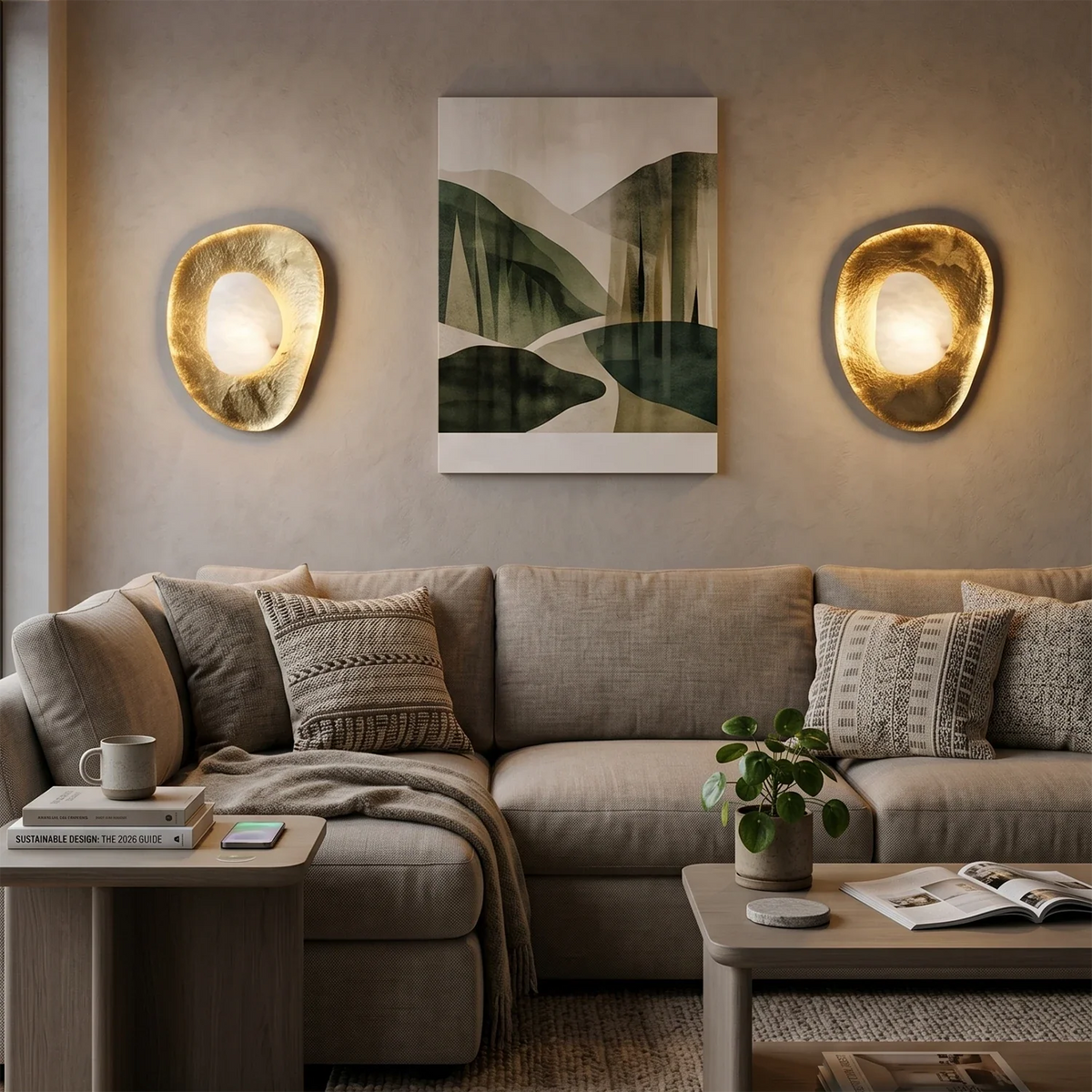 Forged Brass Alabaster Pebble Wall Lamp – Alabaster detail 7