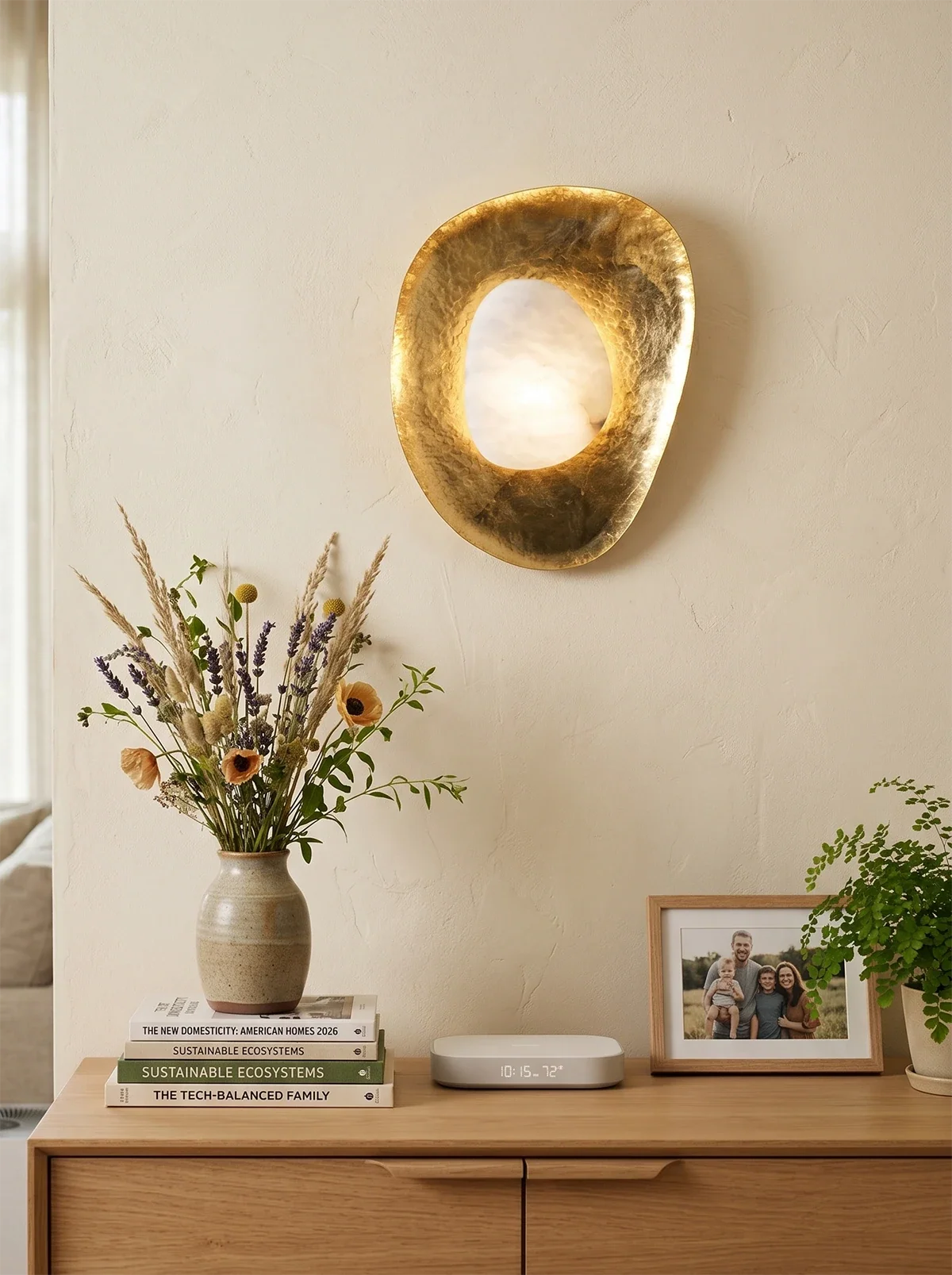 Forged Brass Alabaster Pebble Wall Lamp – Alabaster detail 8