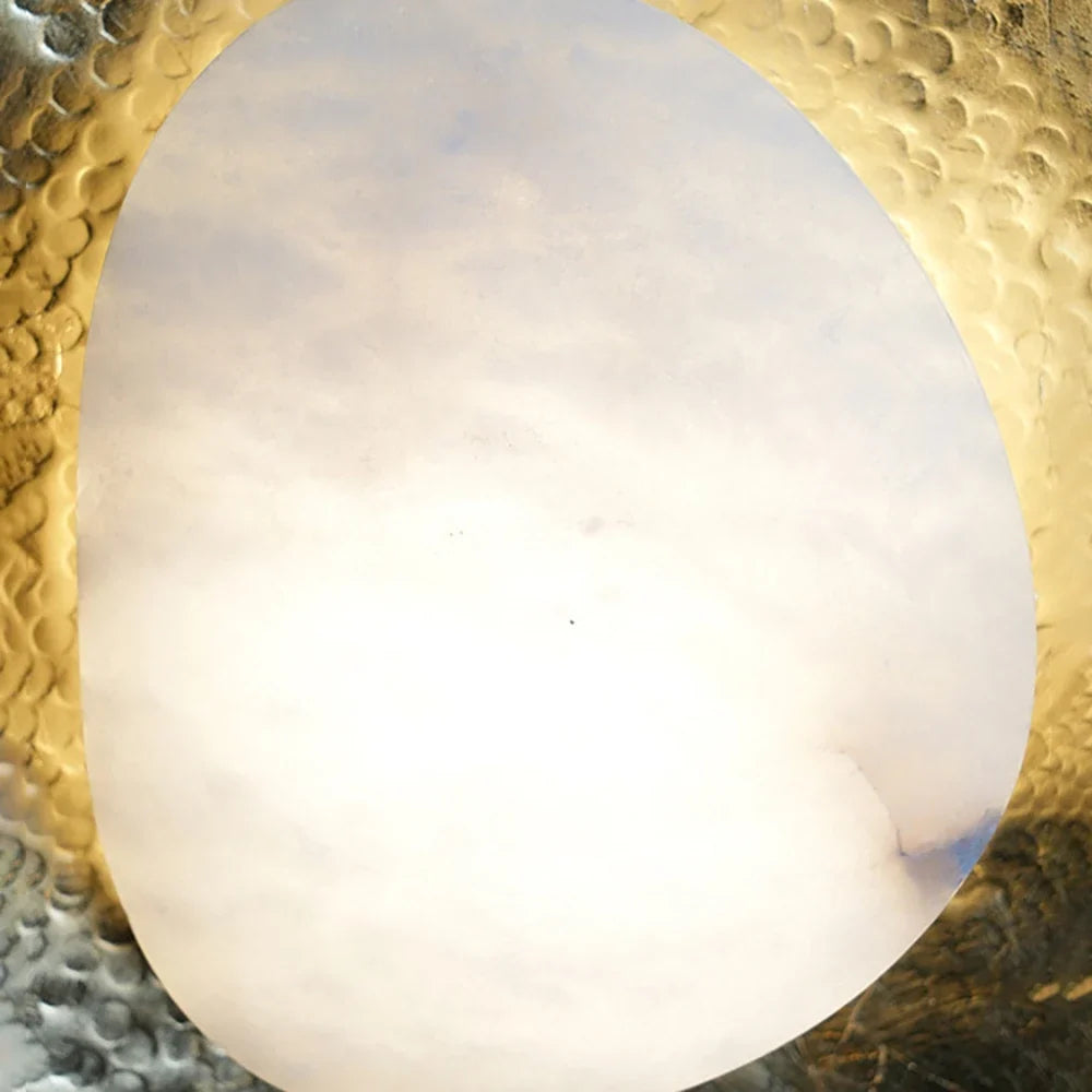Forged Brass Alabaster Pebble Wall Lamp – Alabaster detail 11