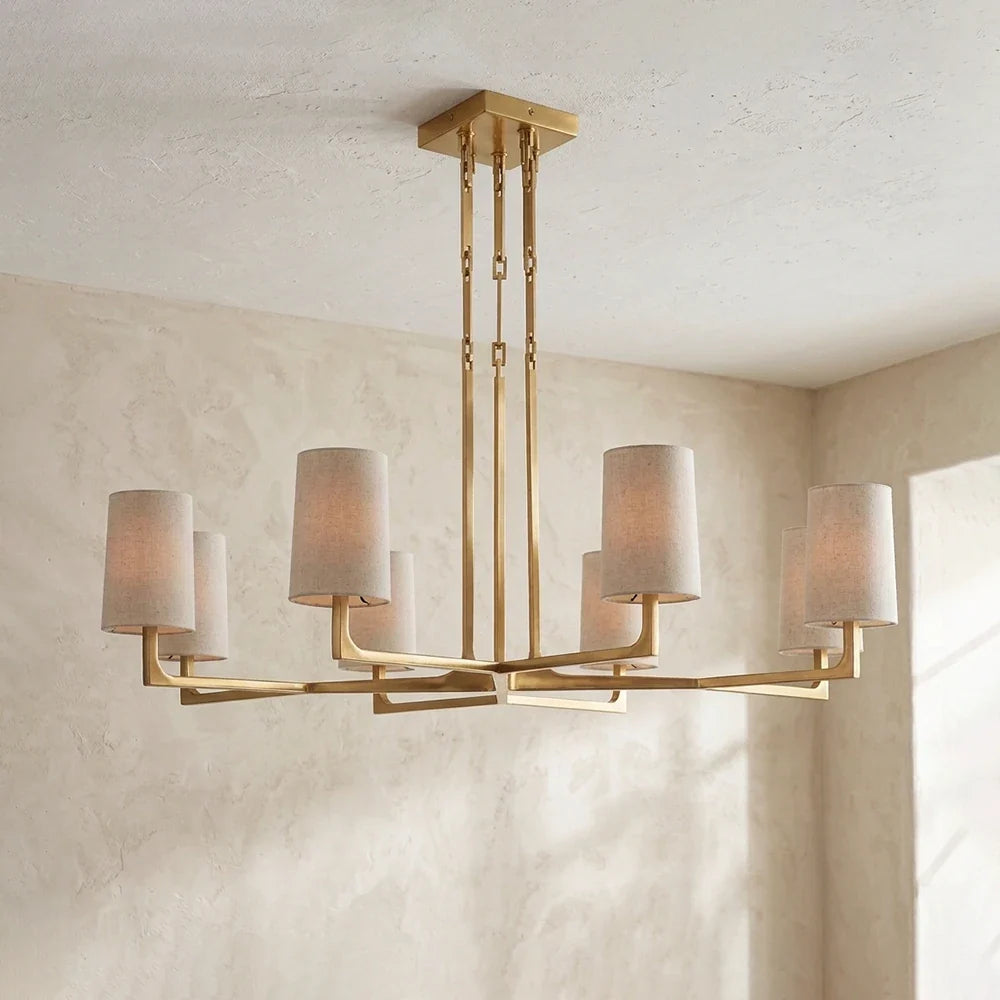 Garrick Hammered Brass Chandelier – Brass detail 24