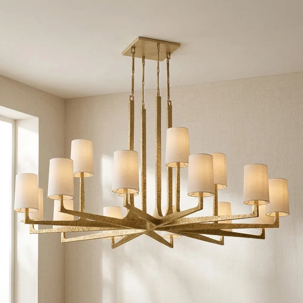 Garrick Hammered Brass Chandelier – Brass detail 27