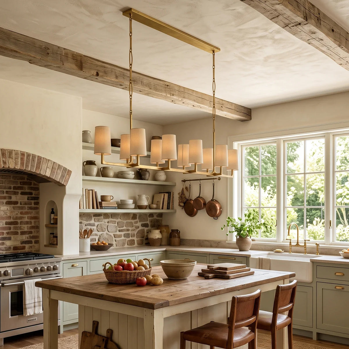 Garrick Hammered Brass Chandelier – Brass detail 7