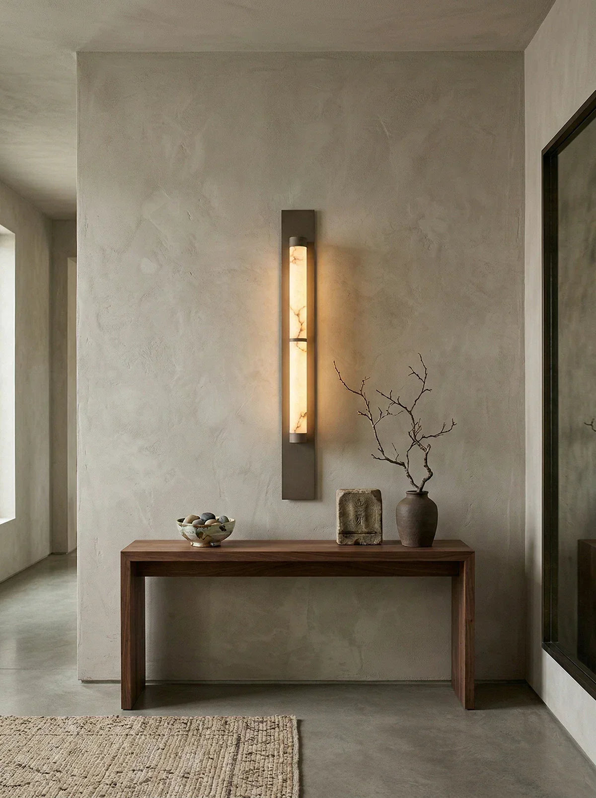 Geo Columnar Linear Alabaster Wall Sconce – Alabaster detail 12