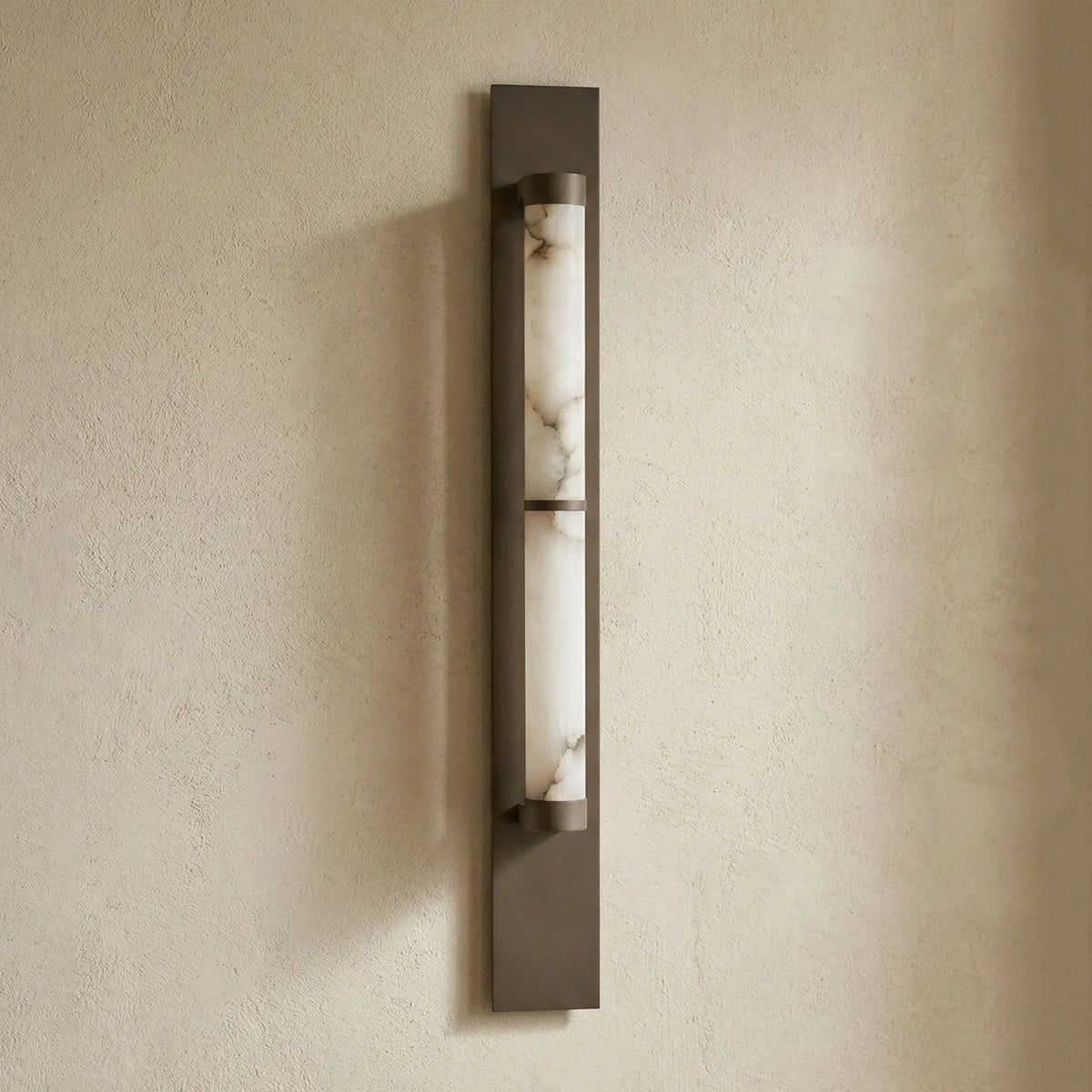 Geo Columnar Linear Alabaster Wall Sconce – Alabaster detail 16