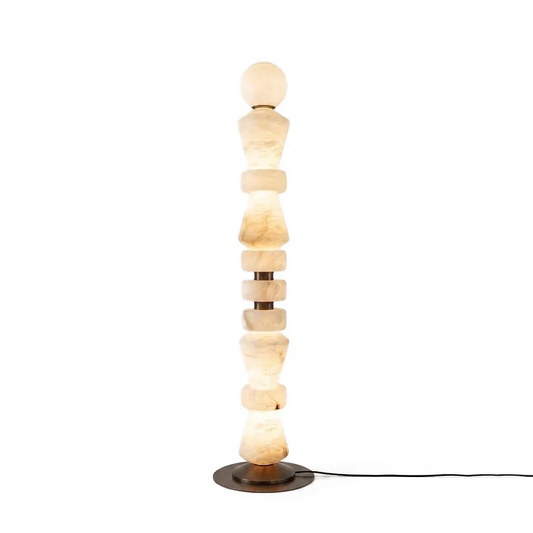 Geometric Alabaster Sculptural Floor Lamp