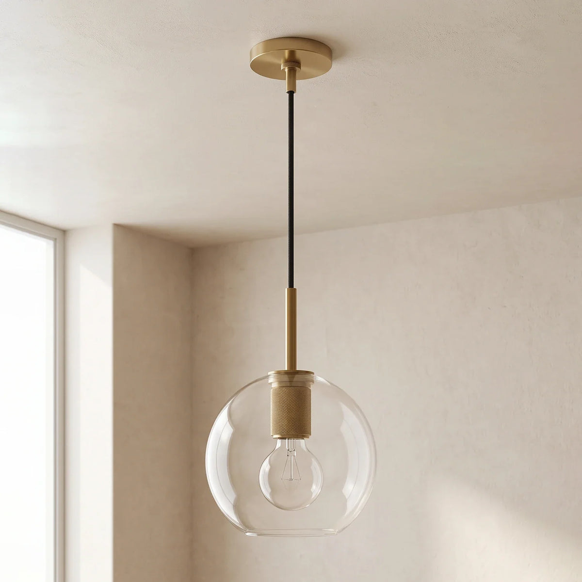 Geometric Transparent Glass Pendant Light – Glass detail 23