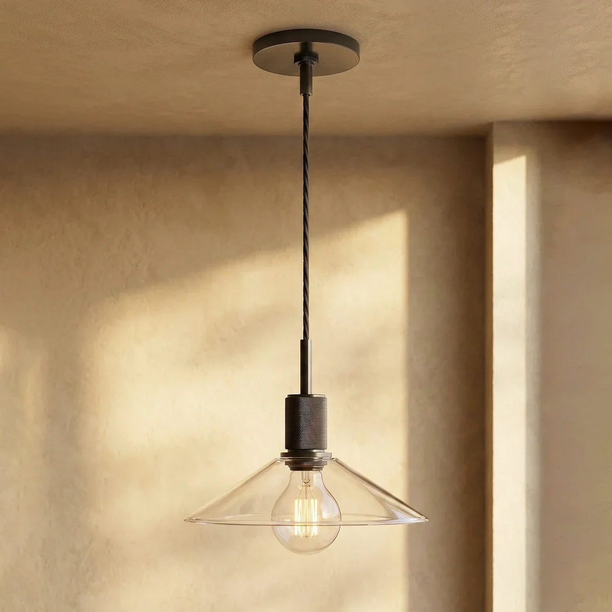 Geometric Transparent Glass Pendant Light – Glass detail 21