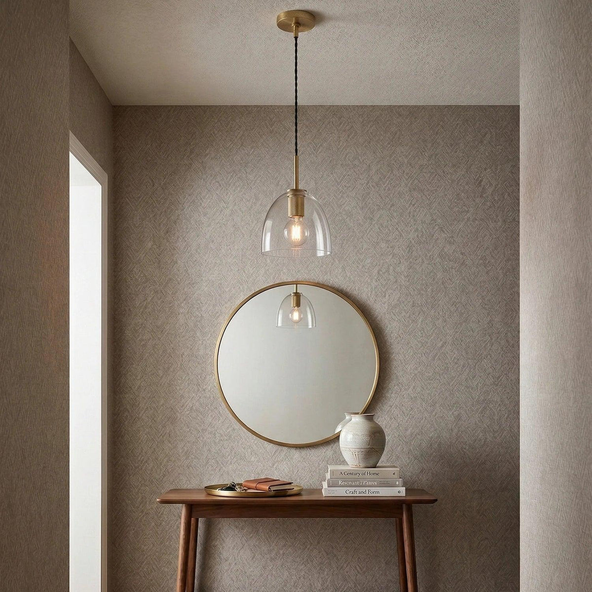 Geometric Transparent Glass Pendant Light – Glass detail 10