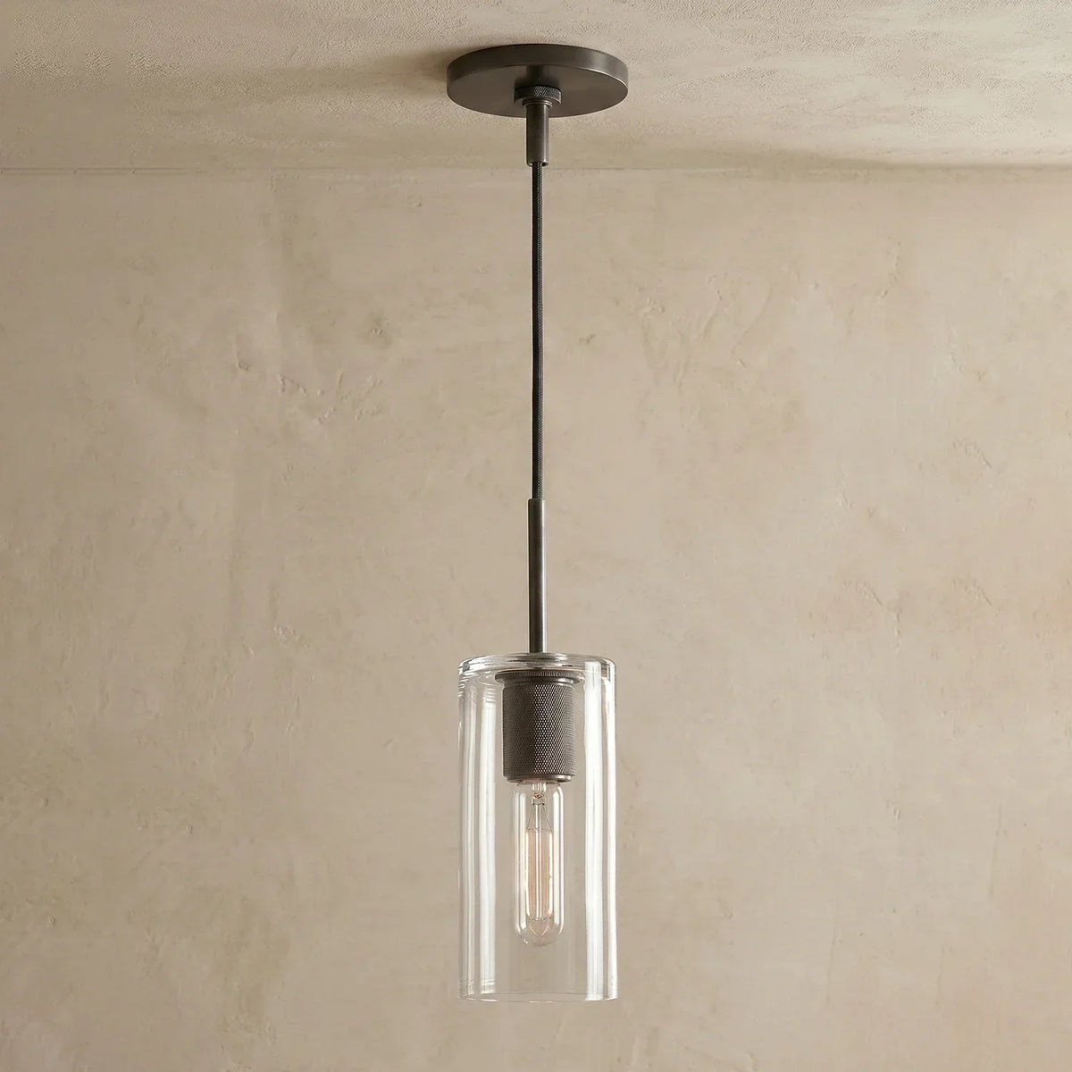 Geometric Transparent Glass Pendant Light – Glass detail 17