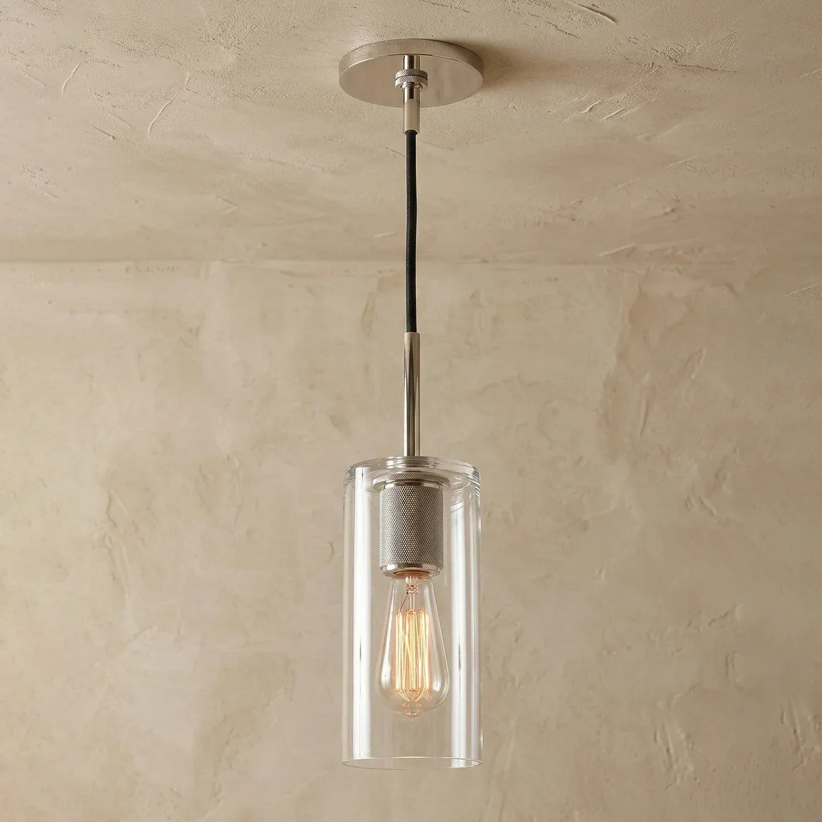 Geometric Transparent Glass Pendant Light – Glass detail 18