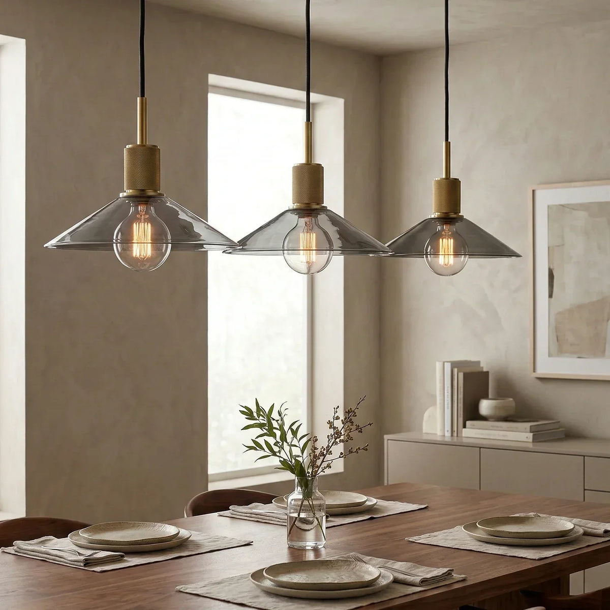 Geometric Transparent Glass Pendant Light – Glass detail 13