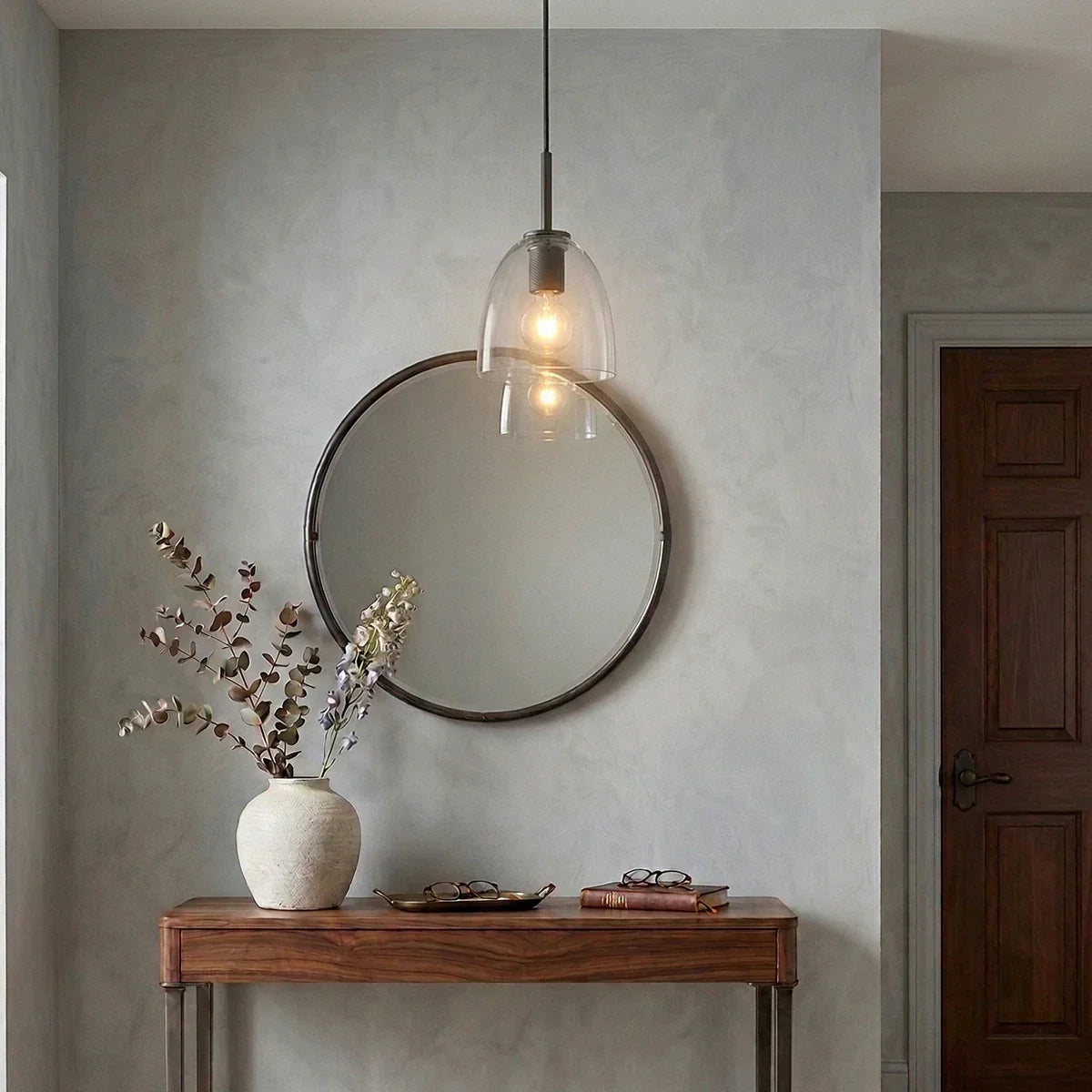 Geometric Transparent Glass Pendant Light – Glass detail 11