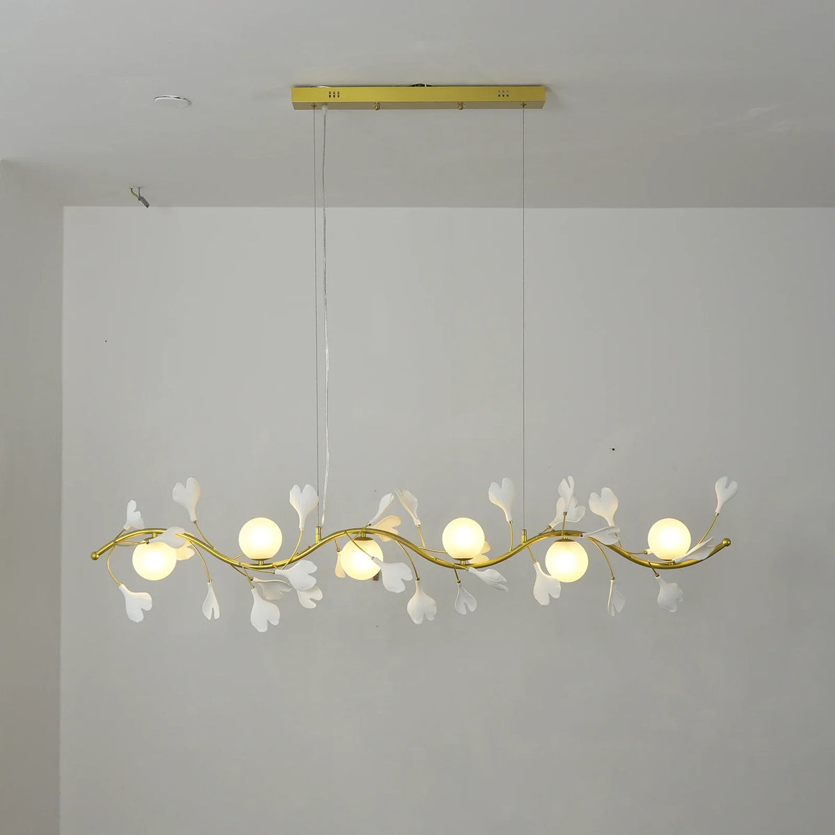 Ginkgo Vine Linear Glass Chandelier – Glass detail 13