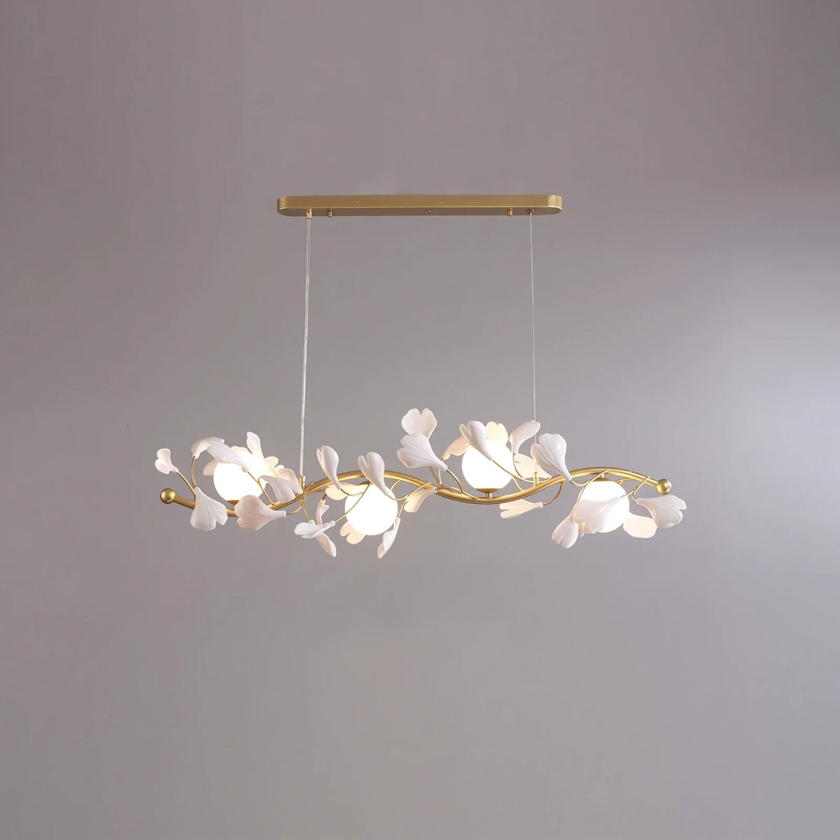 Ginkgo Vine Linear Glass Chandelier – Glass detail 12