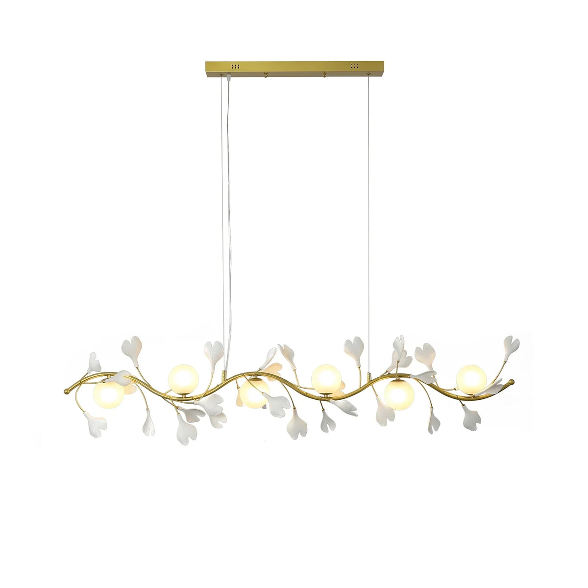 Ginkgo Vine Linear Glass Chandelier – Glass detail 16