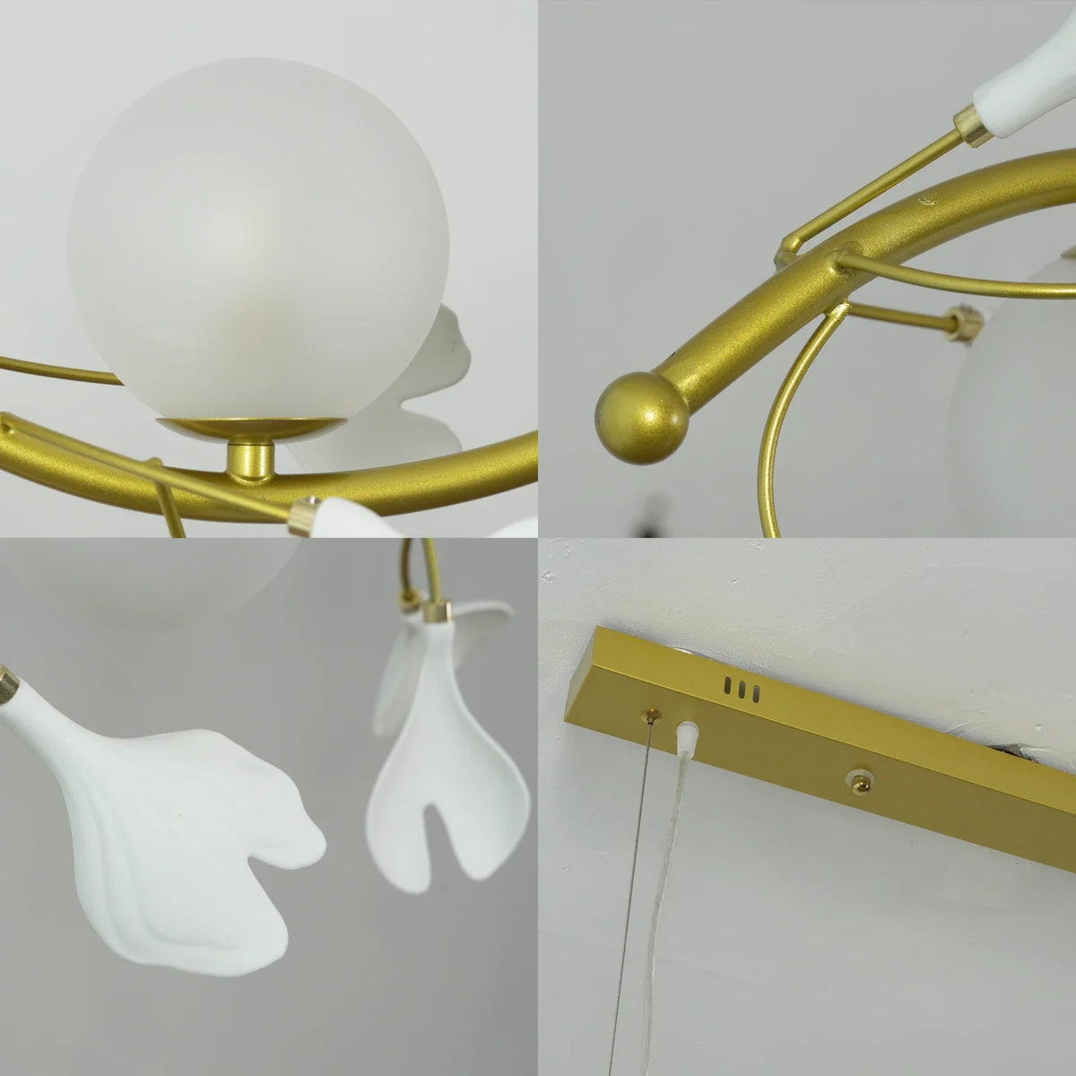 Ginkgo Vine Linear Glass Chandelier – Glass detail 11