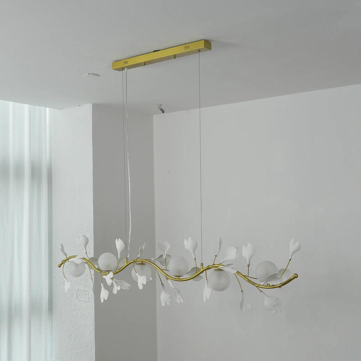 Ginkgo Vine Linear Glass Chandelier – Glass detail 15