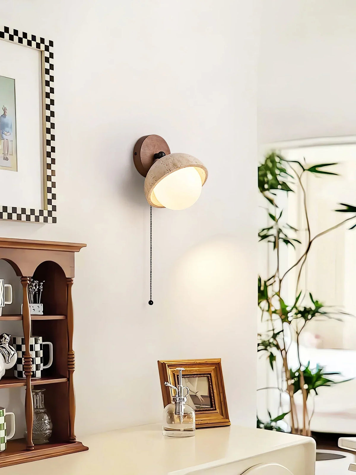 Globe Pecherna Travertine Wall Sconce – Travertine detail 8