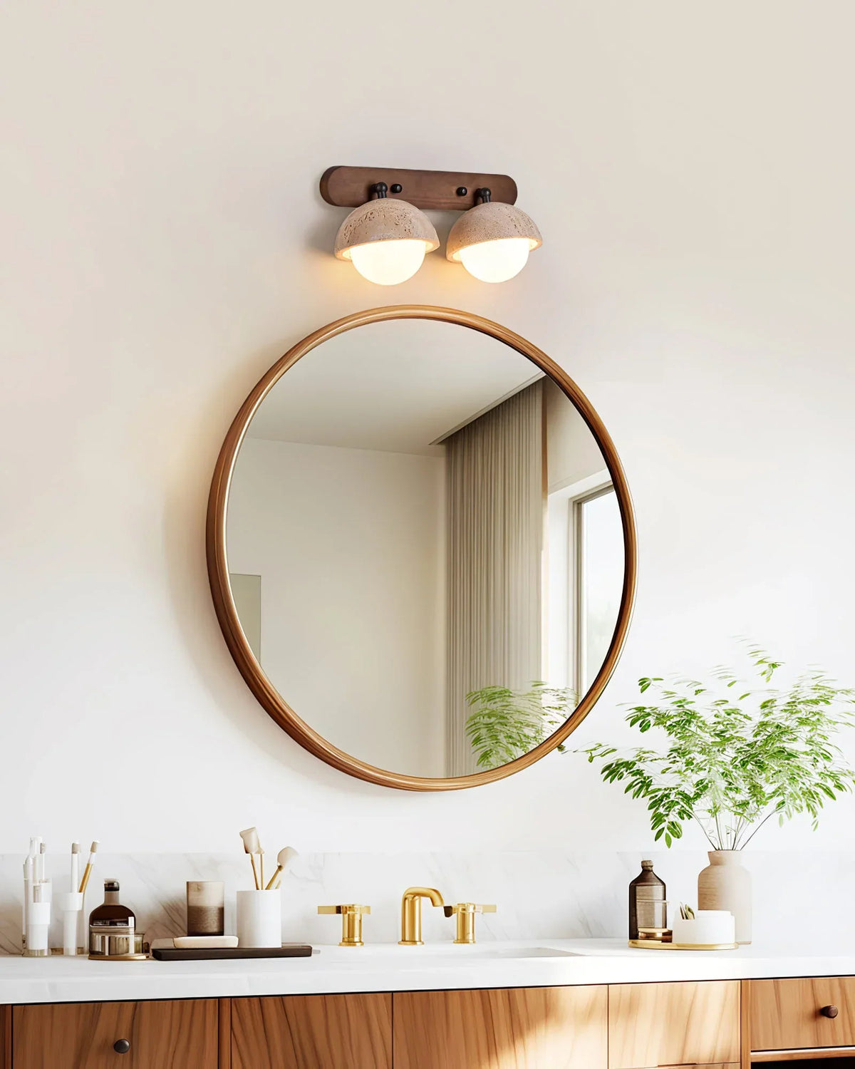 Globe Pecherna Travertine Wall Sconce – Travertine detail 14