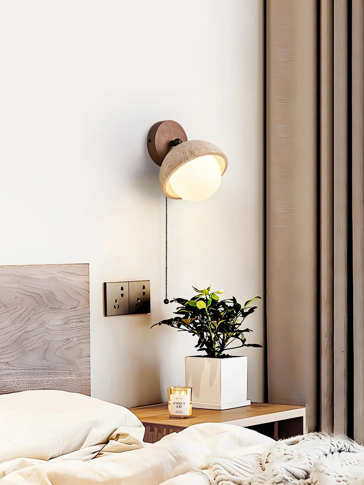 Globe Pecherna Travertine Wall Sconce – Travertine detail 9