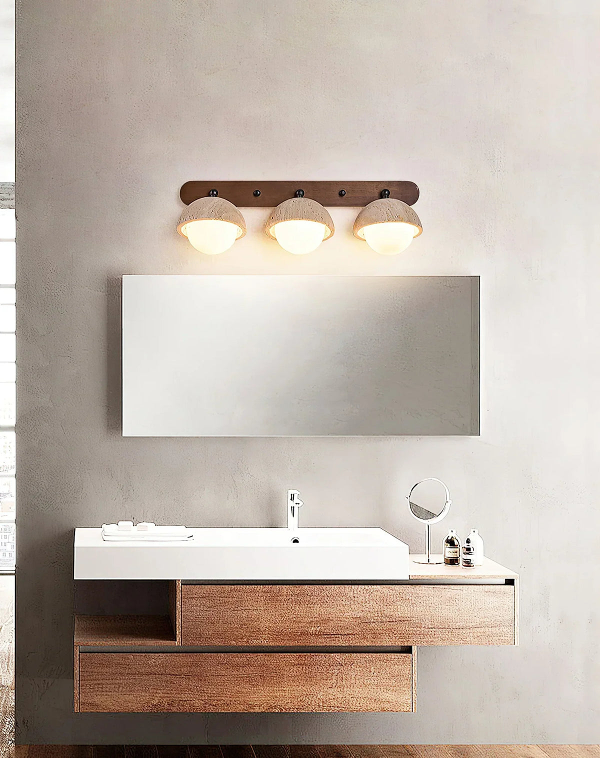 Globe Pecherna Travertine Wall Sconce – Travertine detail 11