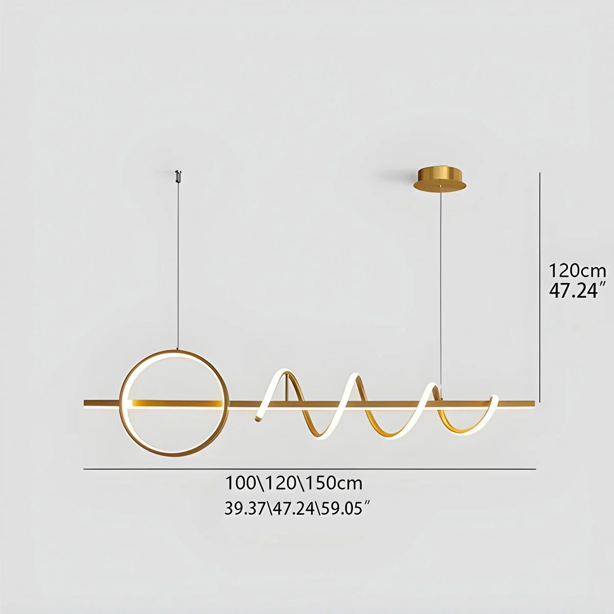 LED Minimalist Long Pendant Light for Kitchen Island – detail 12