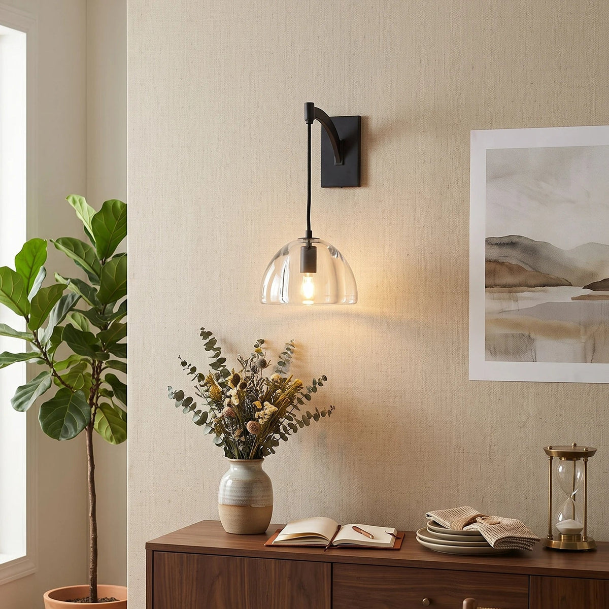 Halden Arched Crystal Wall Sconce – Crystal detail 4