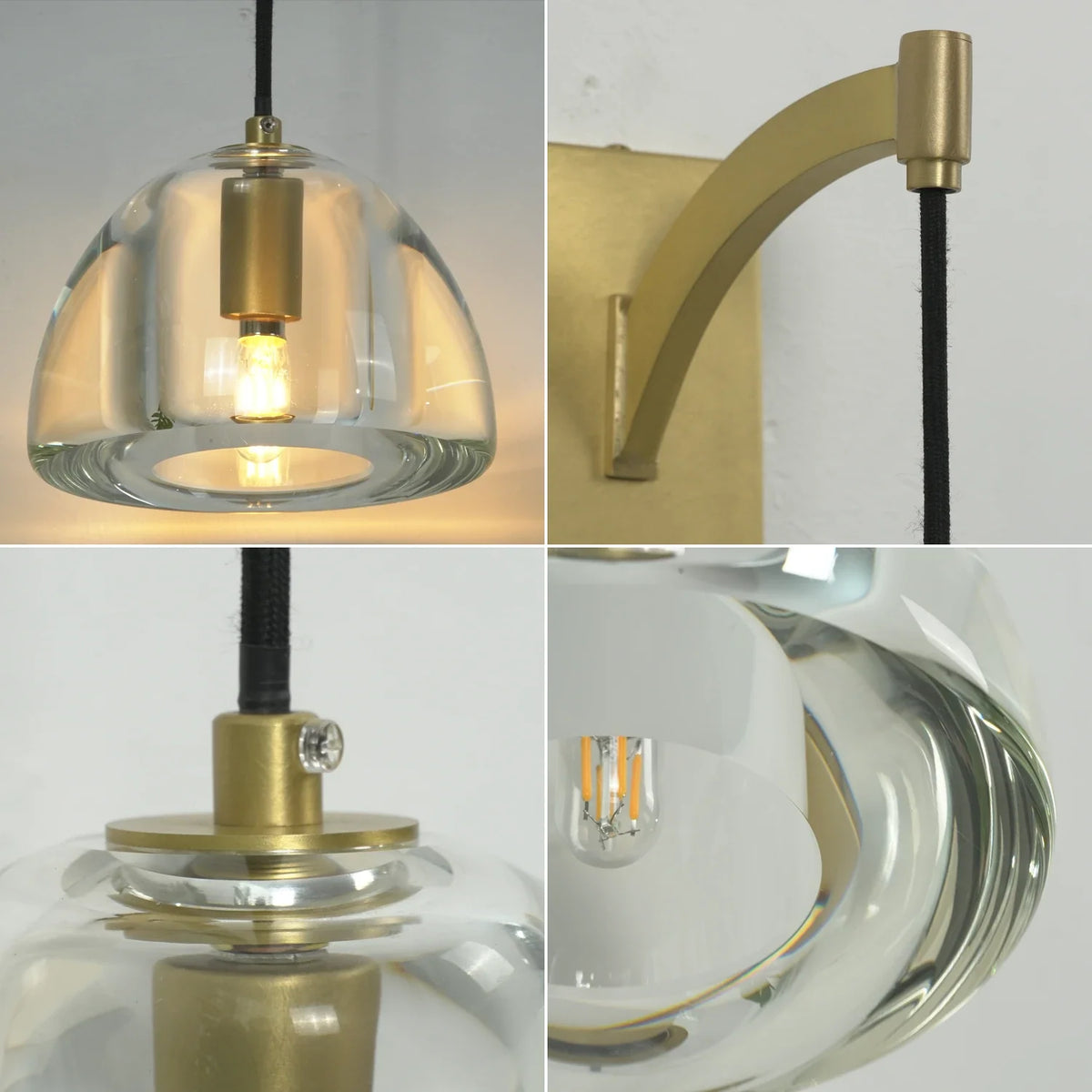 Halden Arched Crystal Wall Sconce – Crystal detail 13