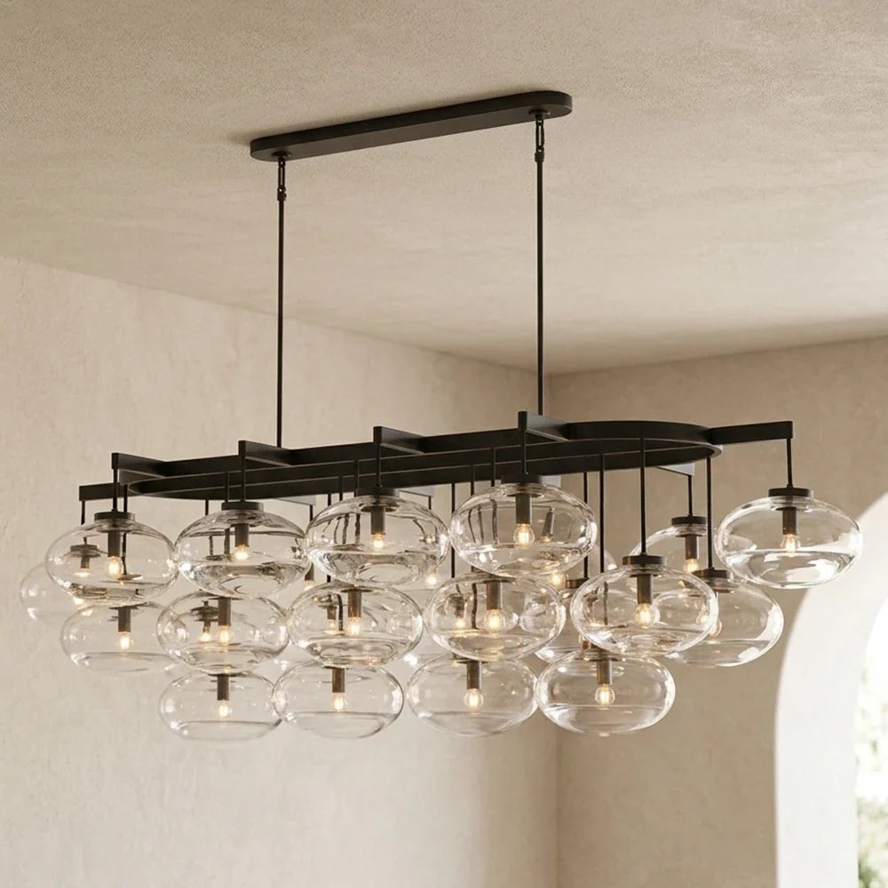 Halden Smoked Glass Cluster Chandelier – Glass detail 42