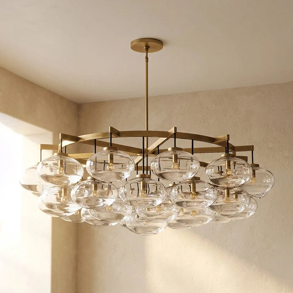 Halden Smoked Glass Cluster Chandelier – Glass detail 35