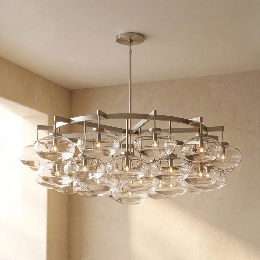 Halden Smoked Glass Cluster Chandelier – Glass detail 37