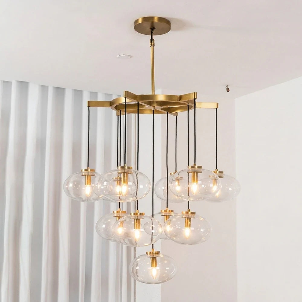 Halden Smoked Glass Cluster Chandelier – Glass detail 23