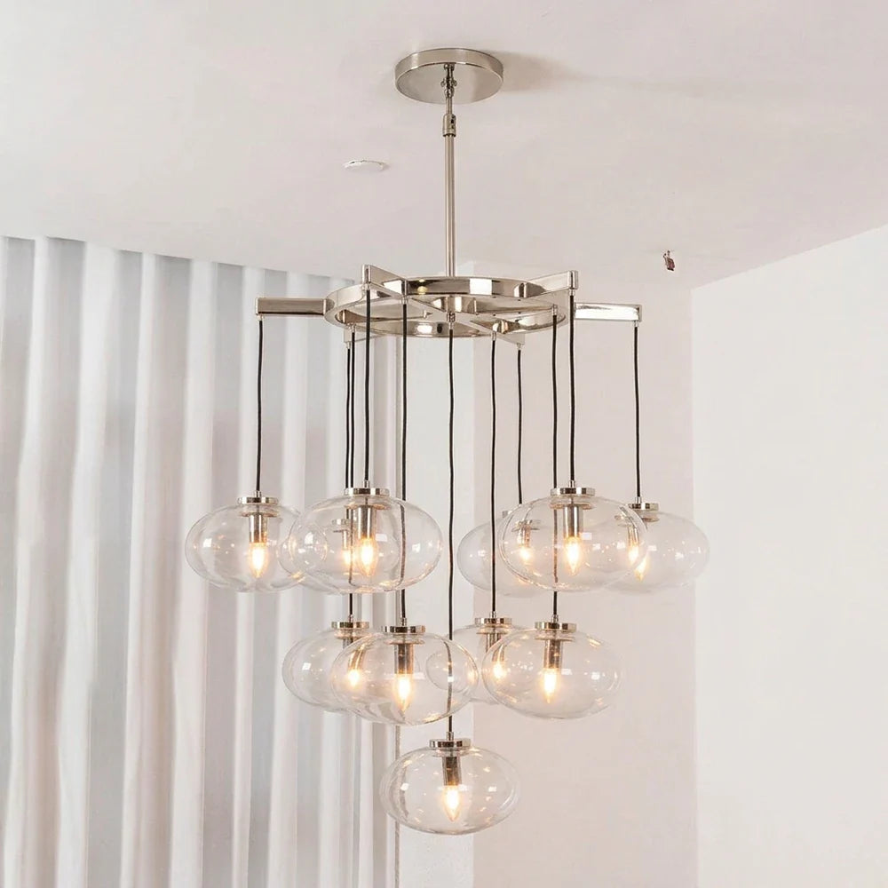 Halden Smoked Glass Cluster Chandelier – Glass detail 25