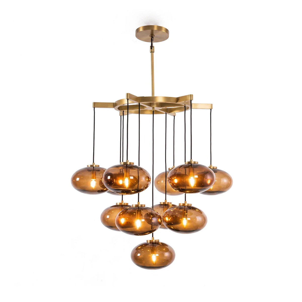 Halden Smoked Glass Cluster Chandelier