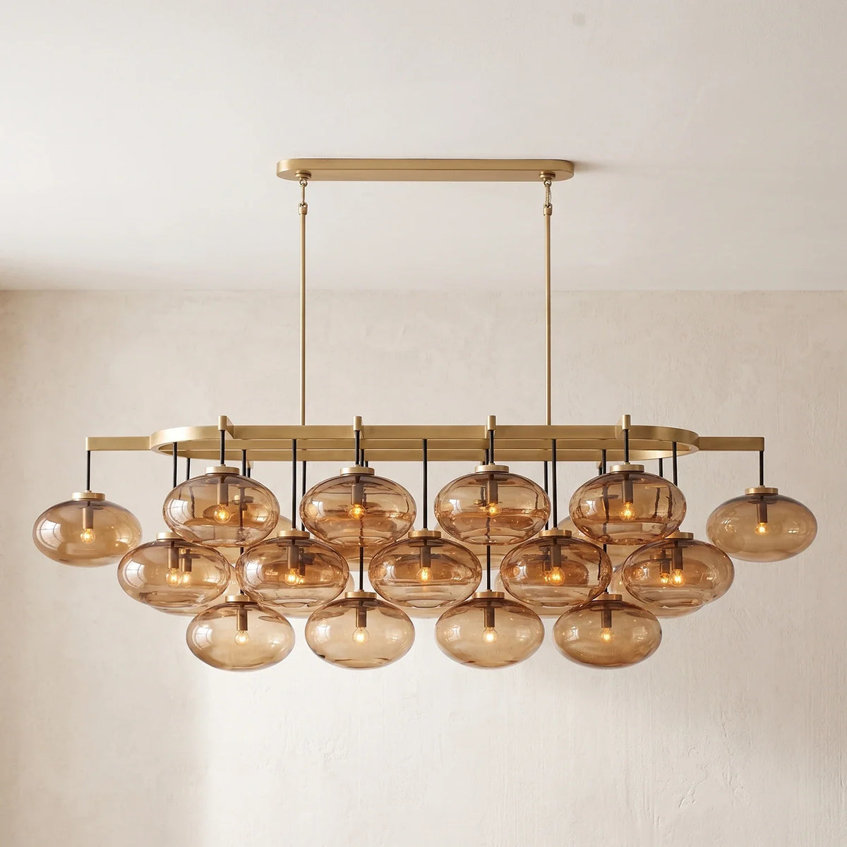 Halden Smoked Glass Cluster Chandelier – Glass detail 38