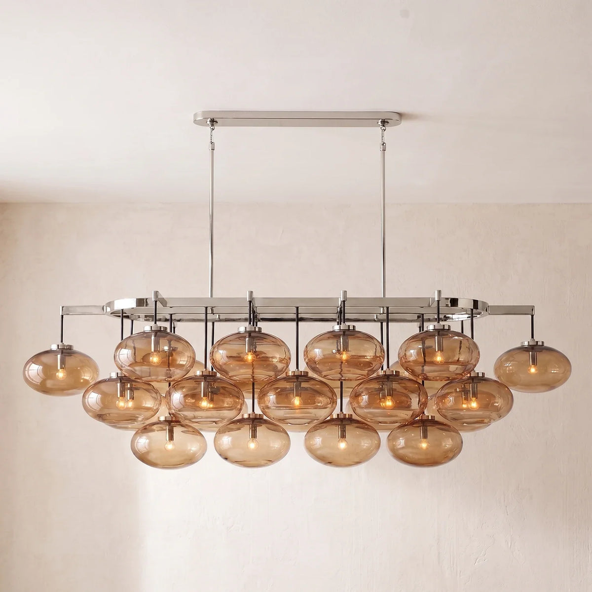 Halden Smoked Glass Cluster Chandelier – Glass detail 40