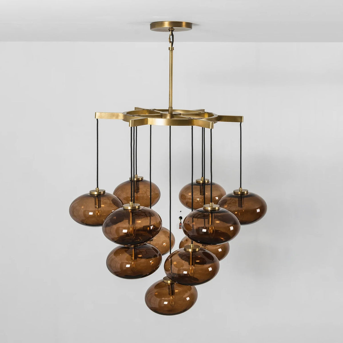 Halden Smoked Glass Cluster Chandelier – Glass detail 20