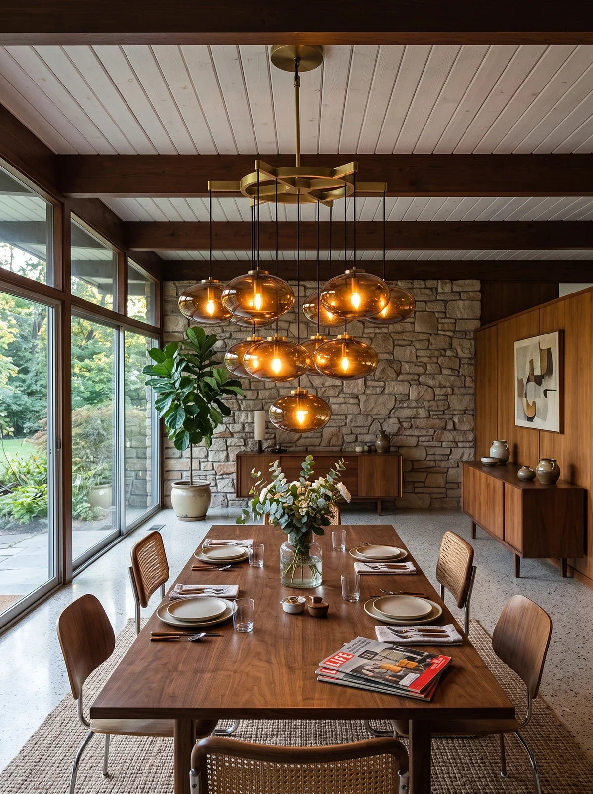 Halden Smoked Glass Cluster Chandelier – Glass detail 11