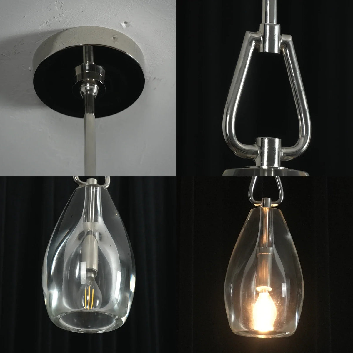 Halden Stirrup Clear Glass Crystal Pendant Light – Crystal detail 10