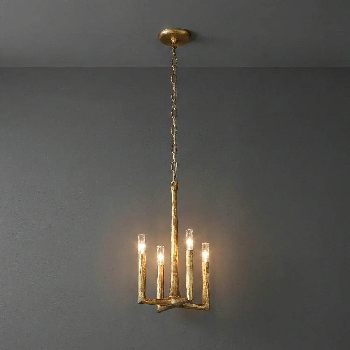 Hammered Cylindrical Lamp Arm Crystal Chandelier – Crystal detail 28