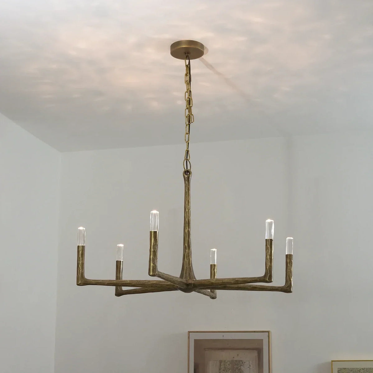Hammered Cylindrical Lamp Arm Crystal Chandelier – Crystal detail 26