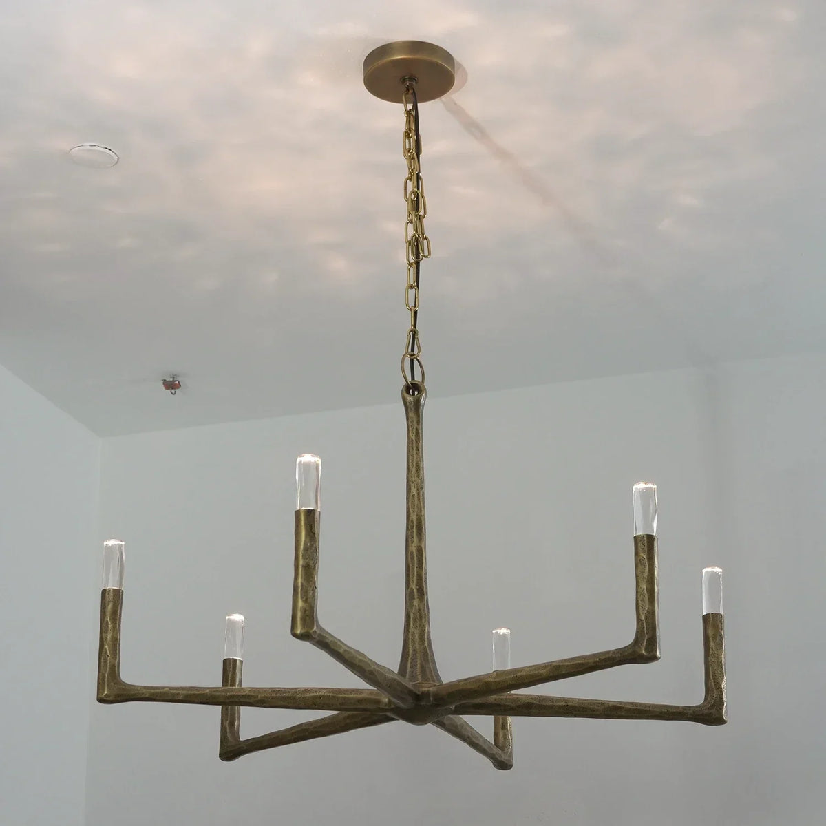 Hammered Cylindrical Lamp Arm Crystal Chandelier – Crystal detail 27
