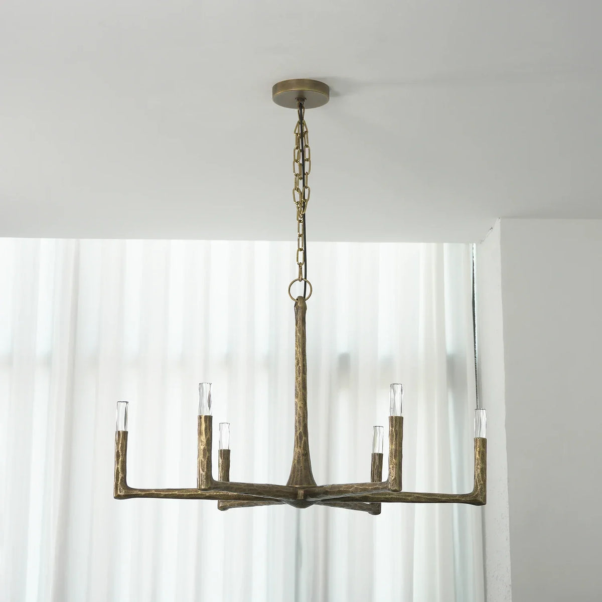 Hammered Cylindrical Lamp Arm Crystal Chandelier – Crystal detail 18